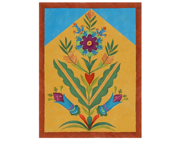 Zofia Stryjeńska - Ornament kwiatowy (Styczeń - Luty) 1925r.